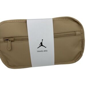 Nike‎ Air Jordan Travel Dopp Kit Clutch Bag Men's Toiletries Jumpman Zipper Sand